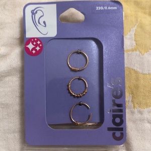 Claire’s Cartilage hoop earrings